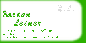 marton leiner business card